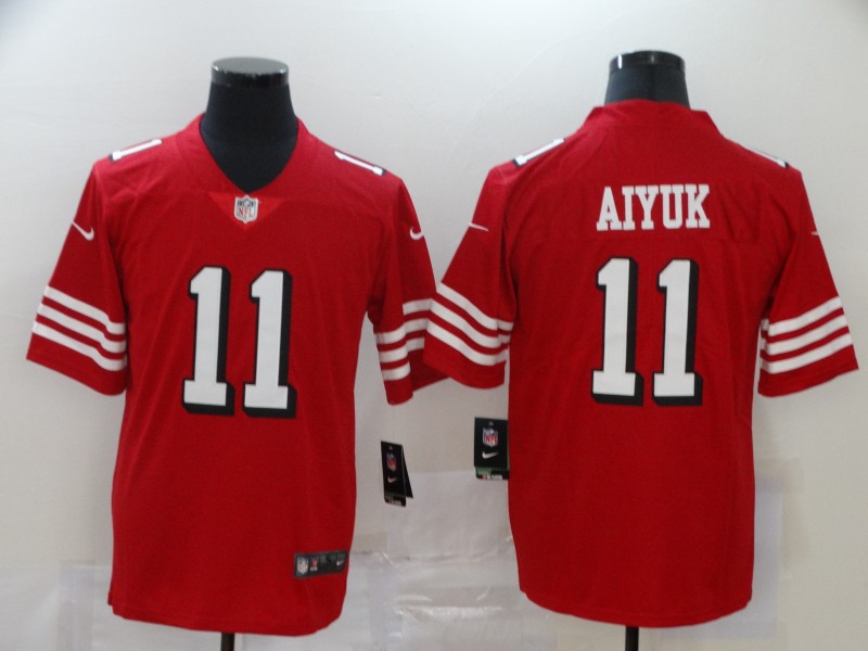 Men San Francisco 49ers 11 Aiyuk Red Nike Vapor Untouchable Stitched Limited NFL Jerseys